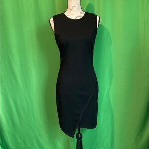 Black Asymmetrical Sheath Dress for Cocktail